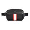 Bally Logo Zipper Closure Fabric And Leather Waist Bag Men waist bag Black 6302615