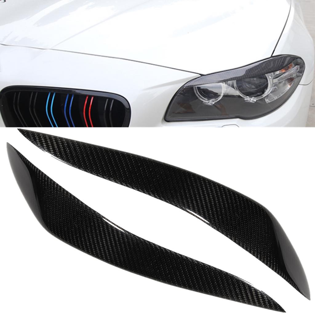 2 Stück Real Carbon Scheinwerfer Augenbrauen Zierleiste für BMW 5er F10 2014-16 2 Stück Real Carbon Scheinwerfer Augenbrauen Zierleiste für BMW 5er F10 2014-16