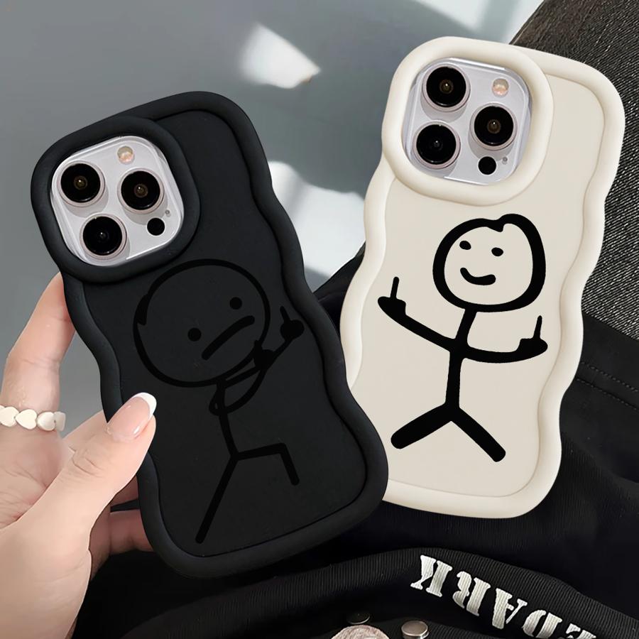 Soft Phone Cover Case for iPhone 12 13 11 8 XR 14 17 Air 16 Pro Max 15 Plus Cartoon Matchman