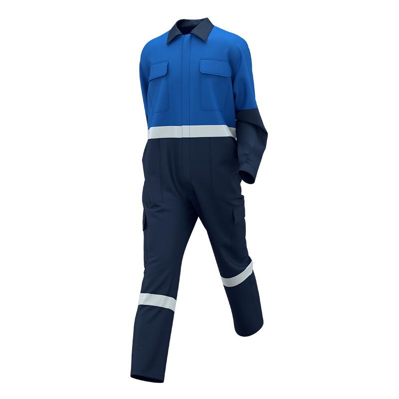 Men Reflective Coverall Workwear Spring Autumn Durable Shipyard Mechanic Construction Welder Suit S