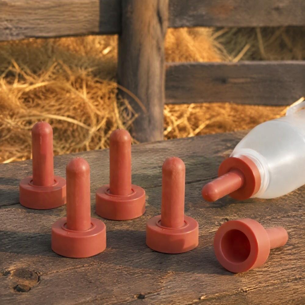 5pcs Soft Nursing Bottle Nipples Wearproof Design Animal Milk Drink Nipples  Farm Use