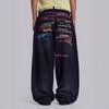 European And American Style New Washed Jeans Men'S And Women'S Retro High Street Straight Trousers Ins