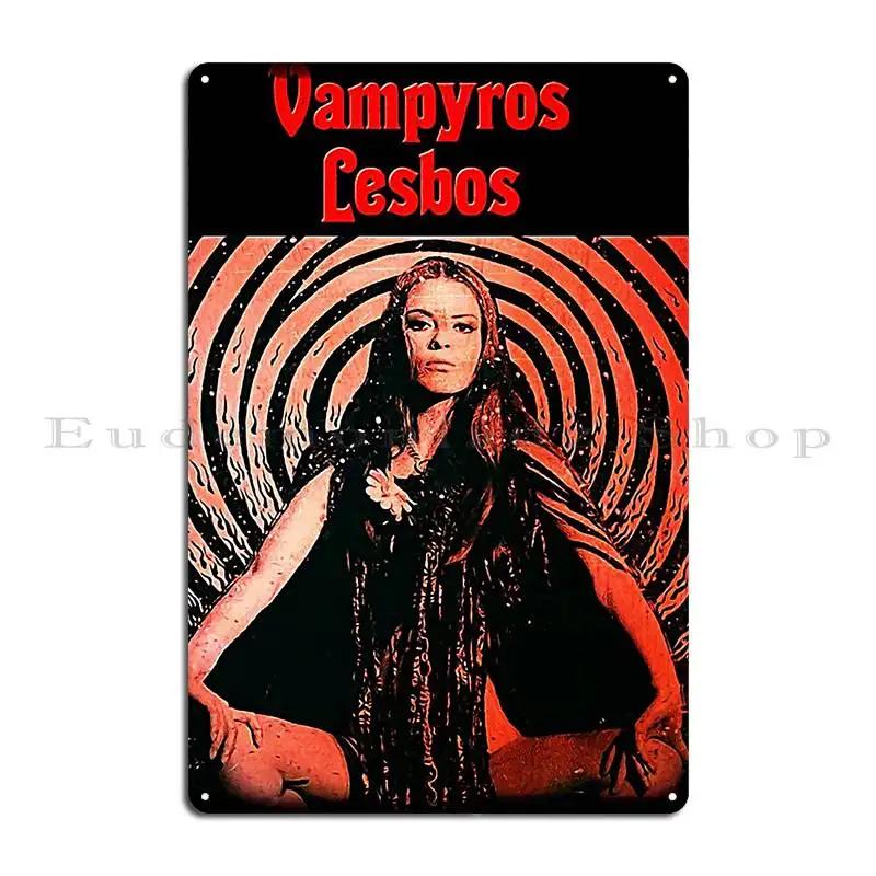 Vampyros Lesbos Greetings From Lesbos Metal Plaque Garage Party Plates Designing Designer Create Tin Sign Poster 20x30cm(7.8x11.8inch)