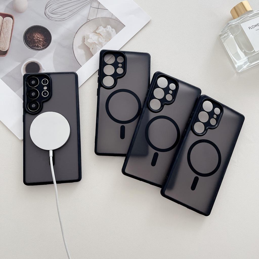 Magnetic Matte Translucent For Magsafe Case For Samsung S25 Edge S24 S23 Ultra Plus FE A17 A07 A56 A36 A26 A16 A55 A35 Cover