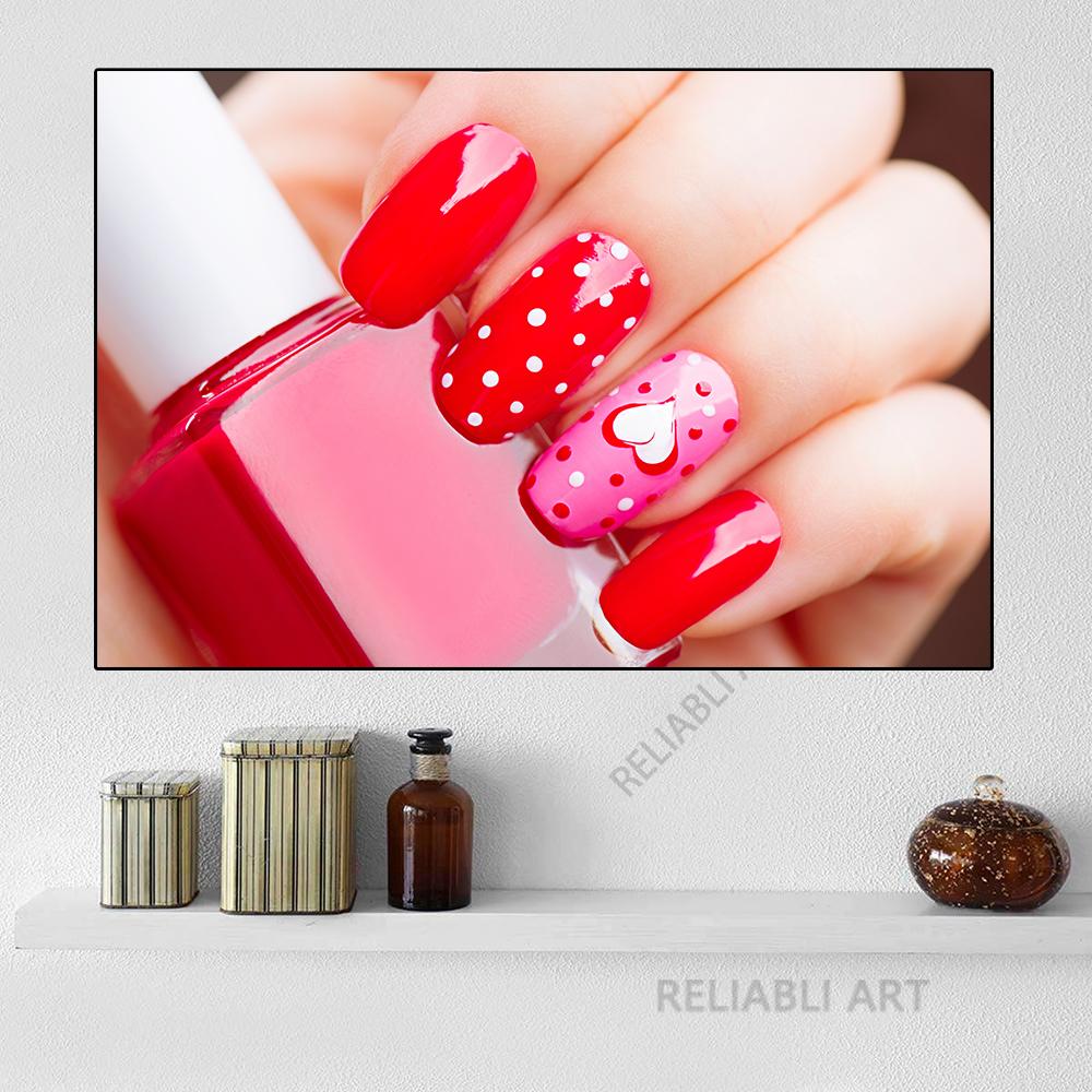 Modern Beauty Fashion Nail Art Beauty Salon Canvas Painting Unframed Posters And Print Wall Pictures For Living Room Decor