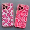 Cute Love Heart Pattern Protective Phone Cases for Iphone 15 11 12 13 Pro Max Mini 16 14 Pro Max Plus X XR XS Shockproof Cover