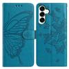 For Samsung Galaxy M36 5G Case Butterfly Imprinted Wallet Stand PU Leather Flip Phone Cover with Strap