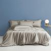 Solid Color Two-Tone Minimalist Lyocell Tencel Duvet Cover - Class A Single Piece Bedding