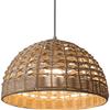 Rattan Chandelier Lampshade Natural Weaved Wicker Pendant Light for Home Restaurant Decor Rattan Hand-Woven Bamboo Lampshade