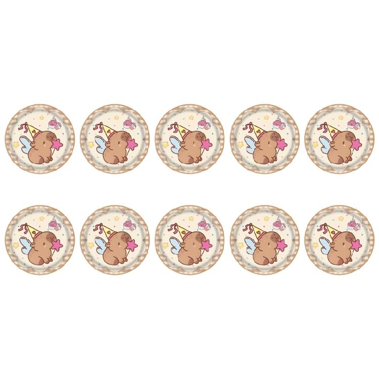 10 Stück Cartoon-Tier Einwegbesteck Party-Geschirr Zubehör Papier Teller Becher Gabel ODER Löffel für Kindergeburtstag