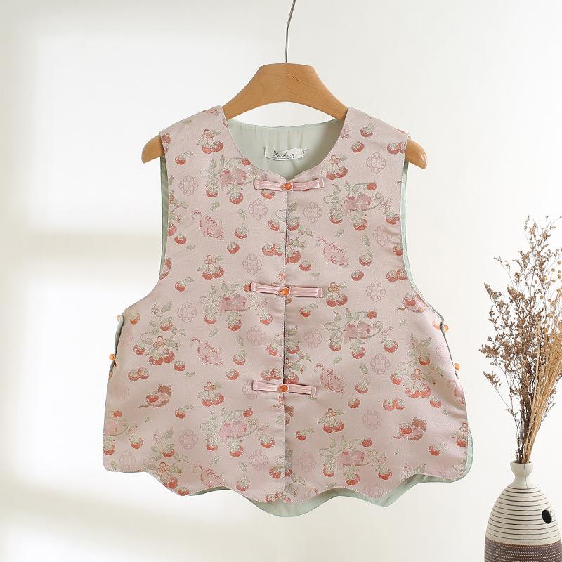 

Высококачественный жилет руи из хурмы, усовершенствованный атласный жилет для верхней одежды, женский XXXL [Recommended 138-75kg]