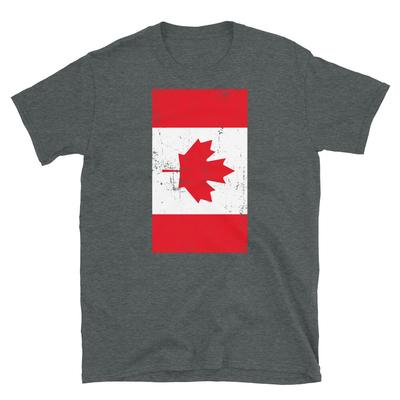 Kanada Nordamerika Ottawa Distressed Flag Kurzarm Unisex T-Shirt