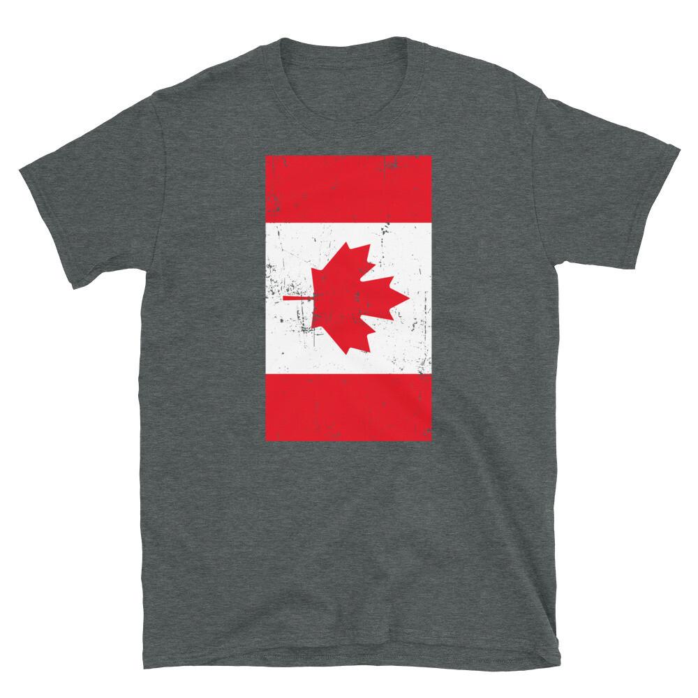 

Canada North America Ottawa Distressed Flag Short-Sleeve Unisex T-Shirt S