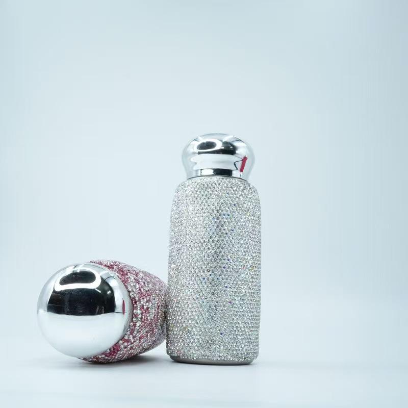 Violette Voll-Strass Luxus Isolierte 304 Edelstahl Wasserbecher