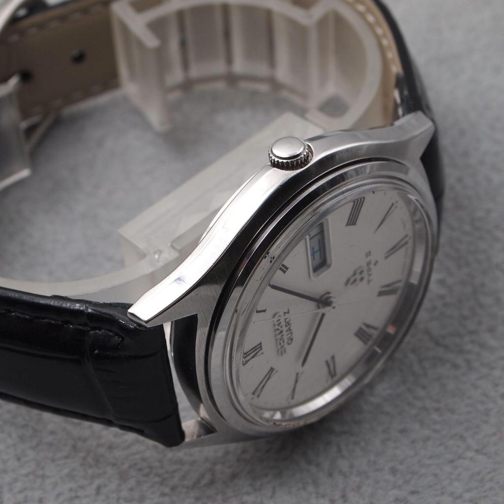 Used Overhauled SEIKO Type 2 Roman Sunburst 7546 Vintage Quartz