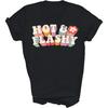 Lustige Wechseljahre Hitzewallungen Heiß und Auffällig Unisex Shirt Geschenk Damen Herren T-Shirt (Schwarz;L)