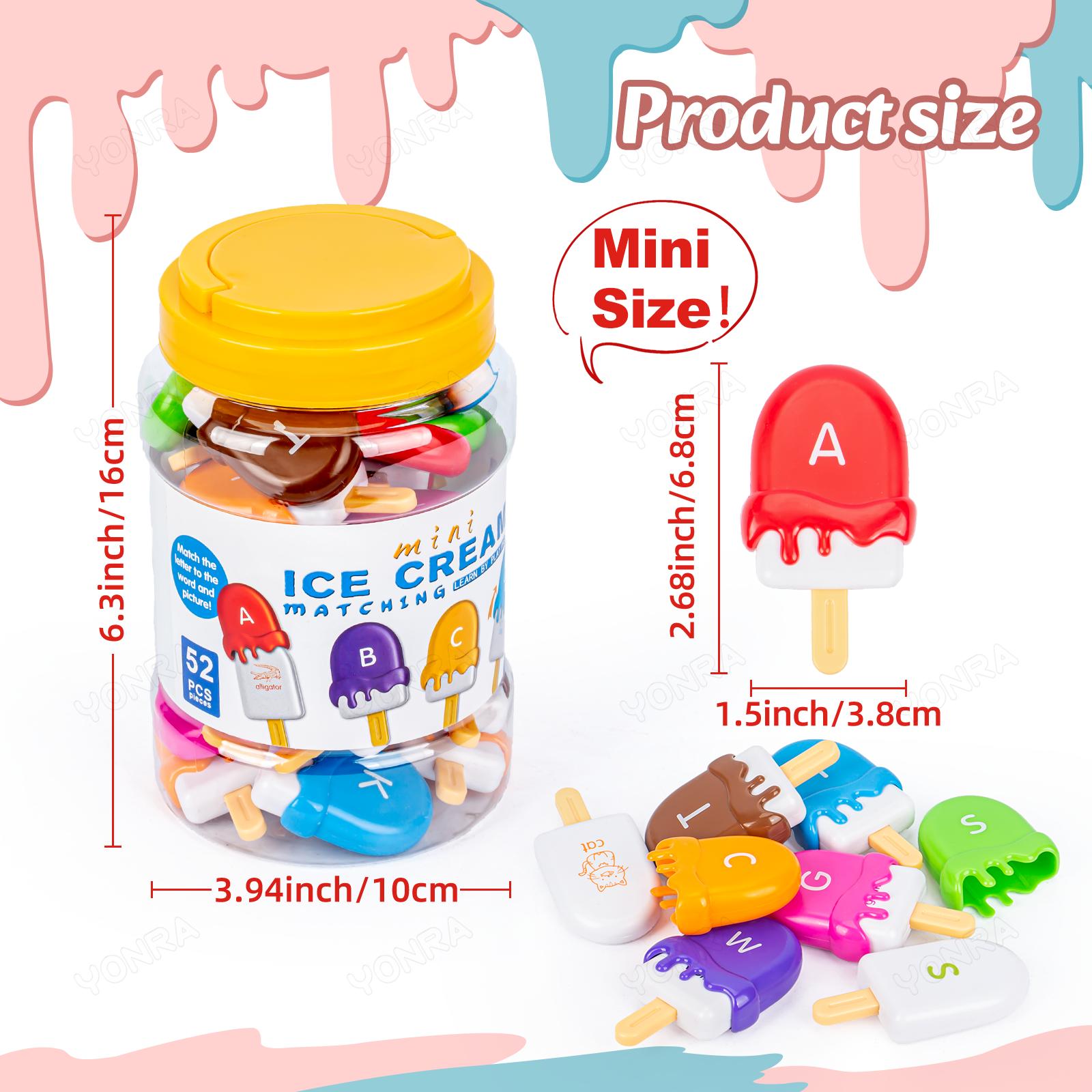 

Обучающие игрушки с алфавитом для малышей, игрушка для сопоставления букв ABC с мороженым, дошкольная образовательная игрушка Монтессори, для детей, для мальчиков и девочек