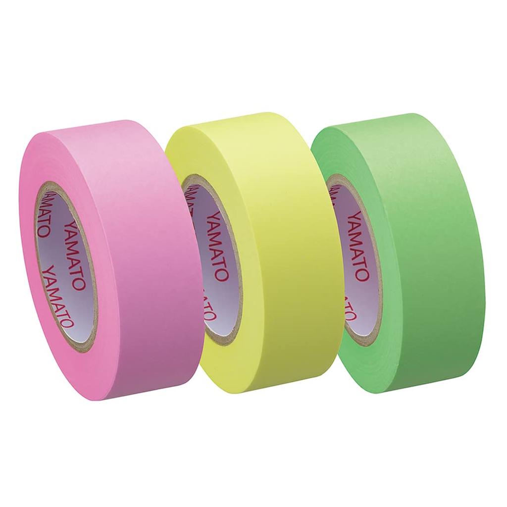 Yamato Memoc Sticky Notes Roll Tape 3 and 15mm X Refill, Rolls, Rose, Lemon, Lime, 10m, RK-15H-B