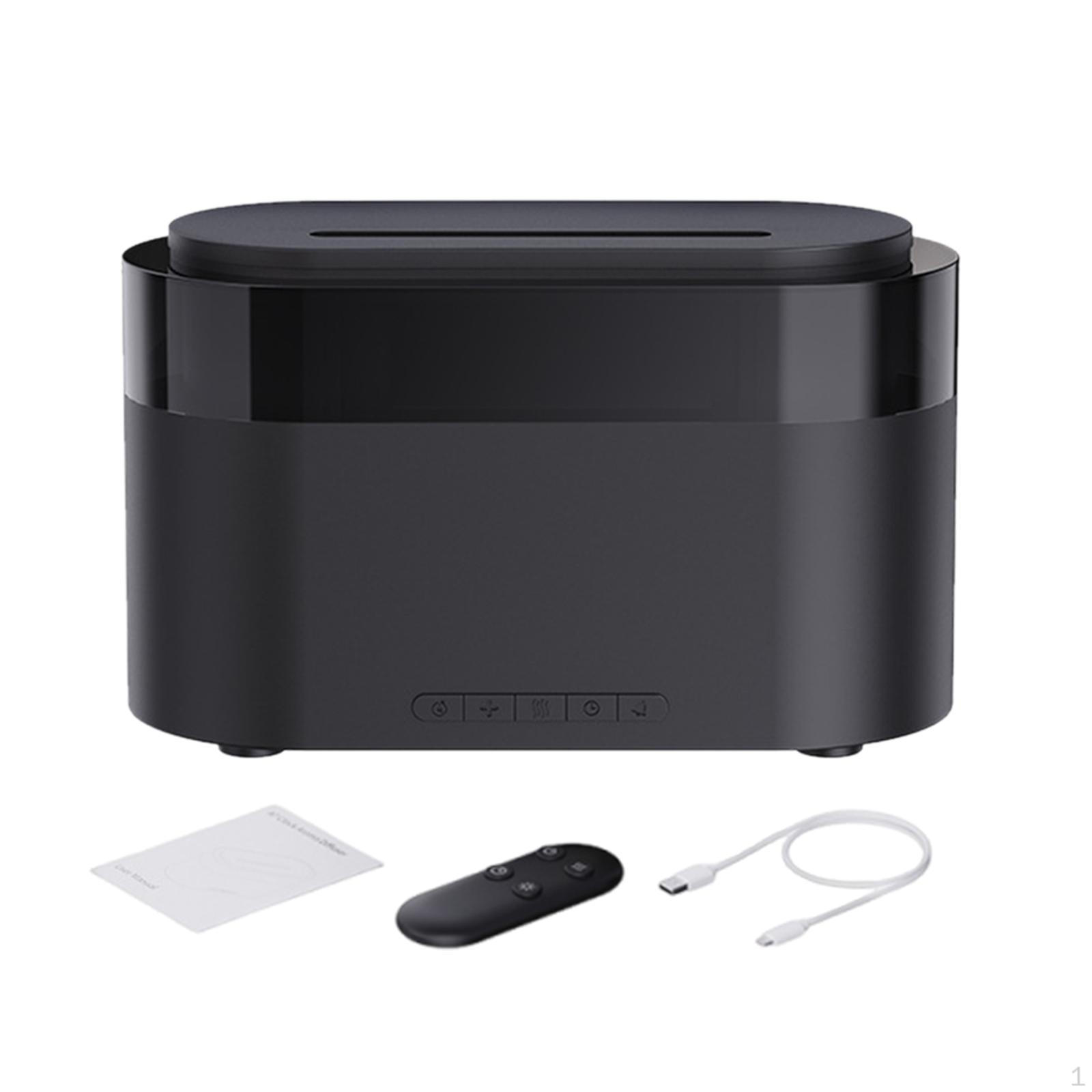 

Диффузор эфирного масла 150 мл резервуар для воды маленький увлажнитель с пламенем ночник чёрный