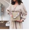 SCIONE Straw Small Bag Female New Summer Forest Woven Silk Scarf Fairy Bucket Bag Girl Messenger Beach Bag