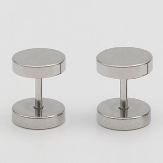 Stud Earrings Simplicity Decoration Non-allergic Round Men Ear Studs Birthday Gift