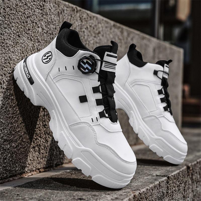 2025 autumn middle help men's shoes trend versatile men's boots outdoor men's shoes one pedal fashion shoes youth casual shoes