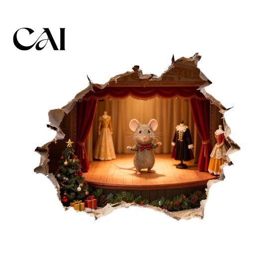 Waterproof Wall Sticker 3D Christmas Mouse Hole Sticker, PVC Decal, Creative Festive Gift for Friends Scene Easy Apply Holiday Living Room And Bedroom