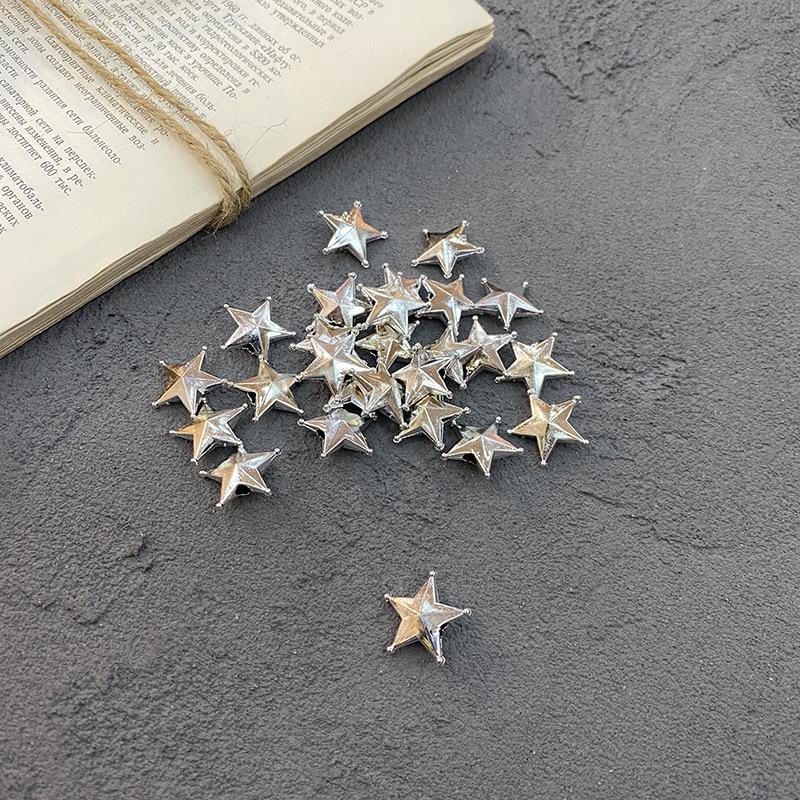 Mini 2cm Five-Pointed Star Christmas Tree Topper & Cake Insert with Ornaments