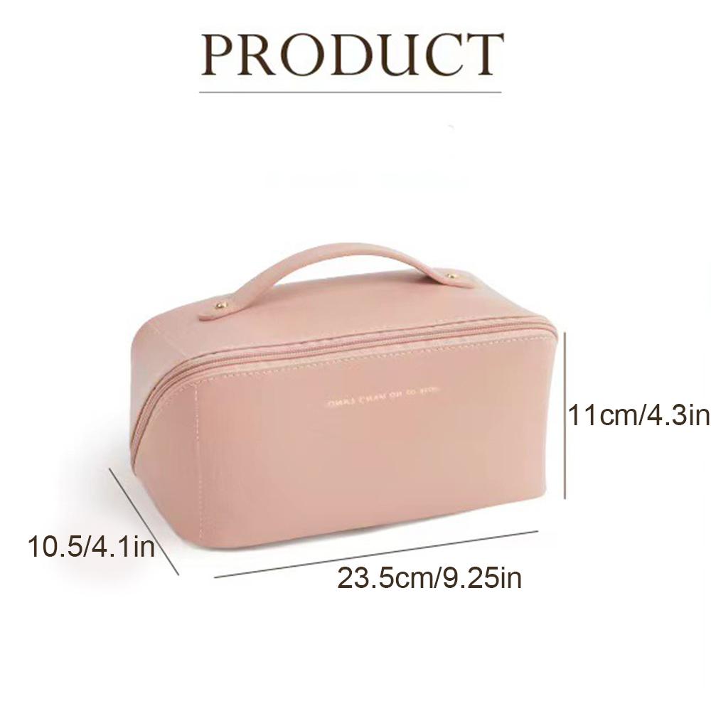 1 Women's Fashion Large Capacity Makeup Bag, Suitable for Travel Carrying, Portable Travel Handbag, Toilet Storage Container