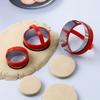 Red Round Cookie Cutter Set Of 3 With Handle Stainless Steel Molds Baking Dough Cake DIY Tools