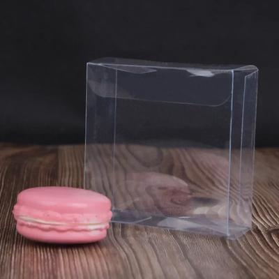 50pcs Transparent Plastic Packaging Folding Box Frosted PVC Soap Desserts Candy Jewelry Festival Gift Storage Small Size Boxes