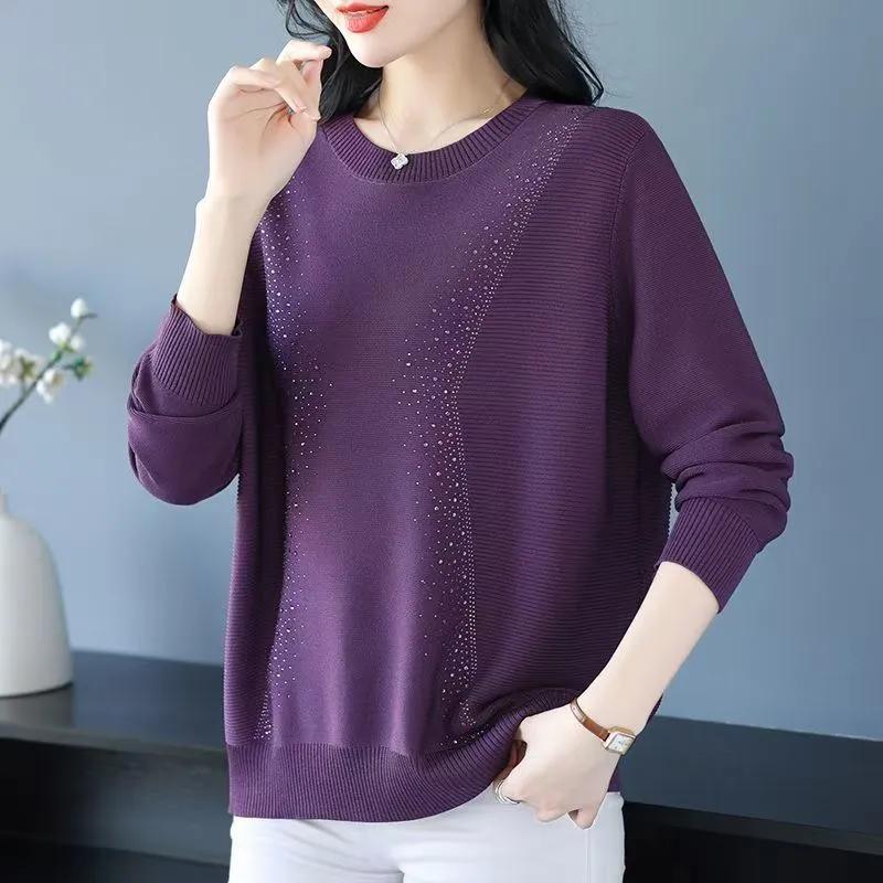 Spring and Autumn Sweater for Women Thickened Pullover Warm Knitted Sweater Long Sleeve Jumper Oversize Sweater Tops