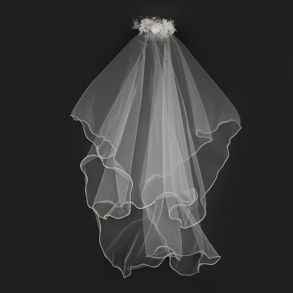 Lightweight Bow Bridal Veil Soft Wedding Bow Headwear Sweet Garland Headband Wedding Party