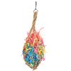 Colourful Paper Non Toxic Harmless Bird Shredded Papers Mesh Bag Parrots Hanging Chewing Biting