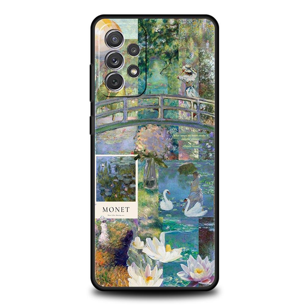 Claude Monet Art Phone Case for Samsung A51 A71 A21S A12 A11 A15 A25 A31 A41 A52 A32 A23 A33 A53 A73 A03S A05S A13 5G A72 Cover
