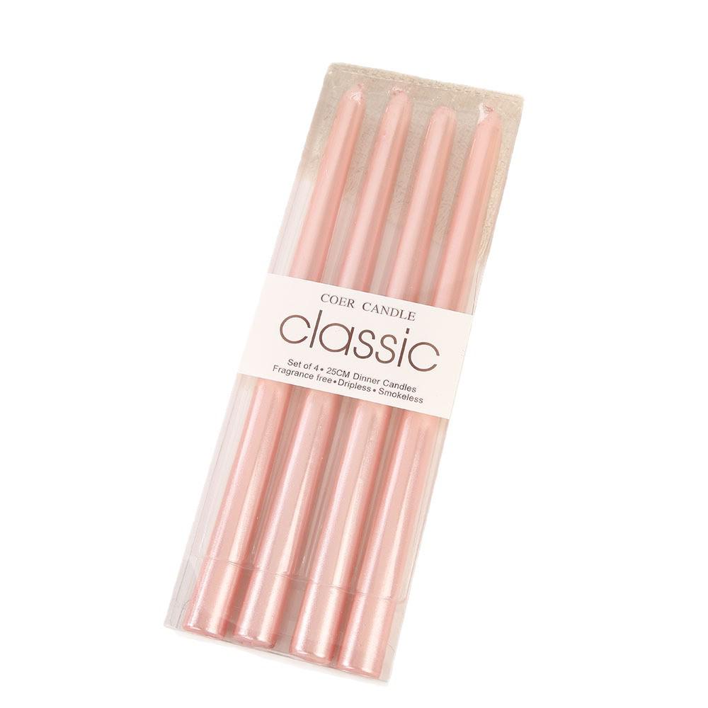 European Classic Long Stem Smokeless Taper Candle for Home & Wedding Decoration