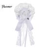 Halloween Costume Hair Decor Rose Bow Clip, Lace Pearl Hairpin, Lolita Gothic Bowknot Floral Headpiece Hairpin for Women Bride Cosplay Party