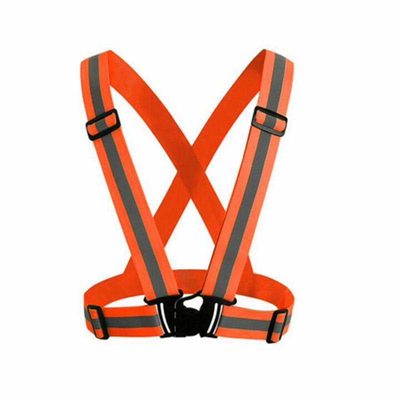 

Fluorescent Reflective Straps Night Running Riding Reflective Clothing Traffic Safety Clothing One Size оранжевый