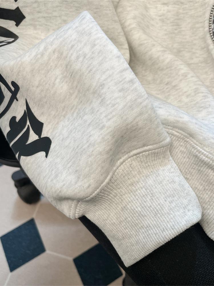 Unisex Retro Gothic Leopard Print Hoodie Jacket for Fall/Winter