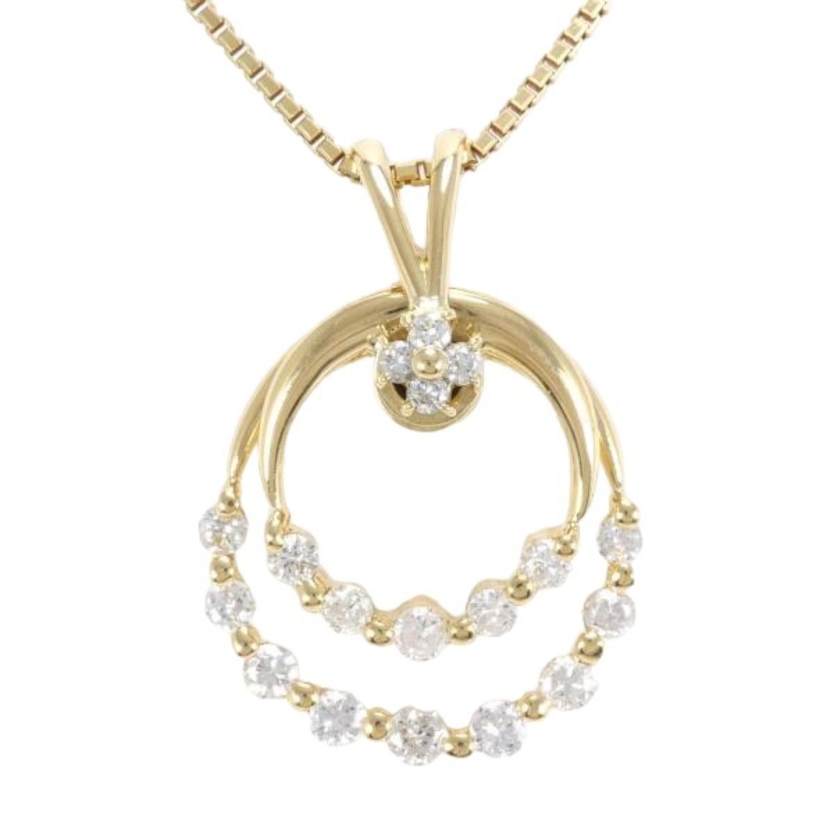 

Diamond 18K Necklace K18 Gold gold Women Used