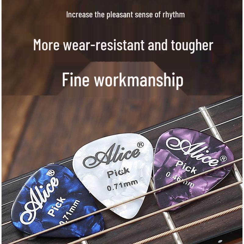 Alice Celluloid Guitar Picks, 100-Pack, 0.46mm-0.96mm
