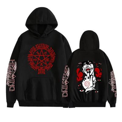 Hellsing Anime Homens Mulheres Moletons Casuais Tops com Capuz Unissex Manga Longa Moda Streetwear Harajuku Pulôver Unissex