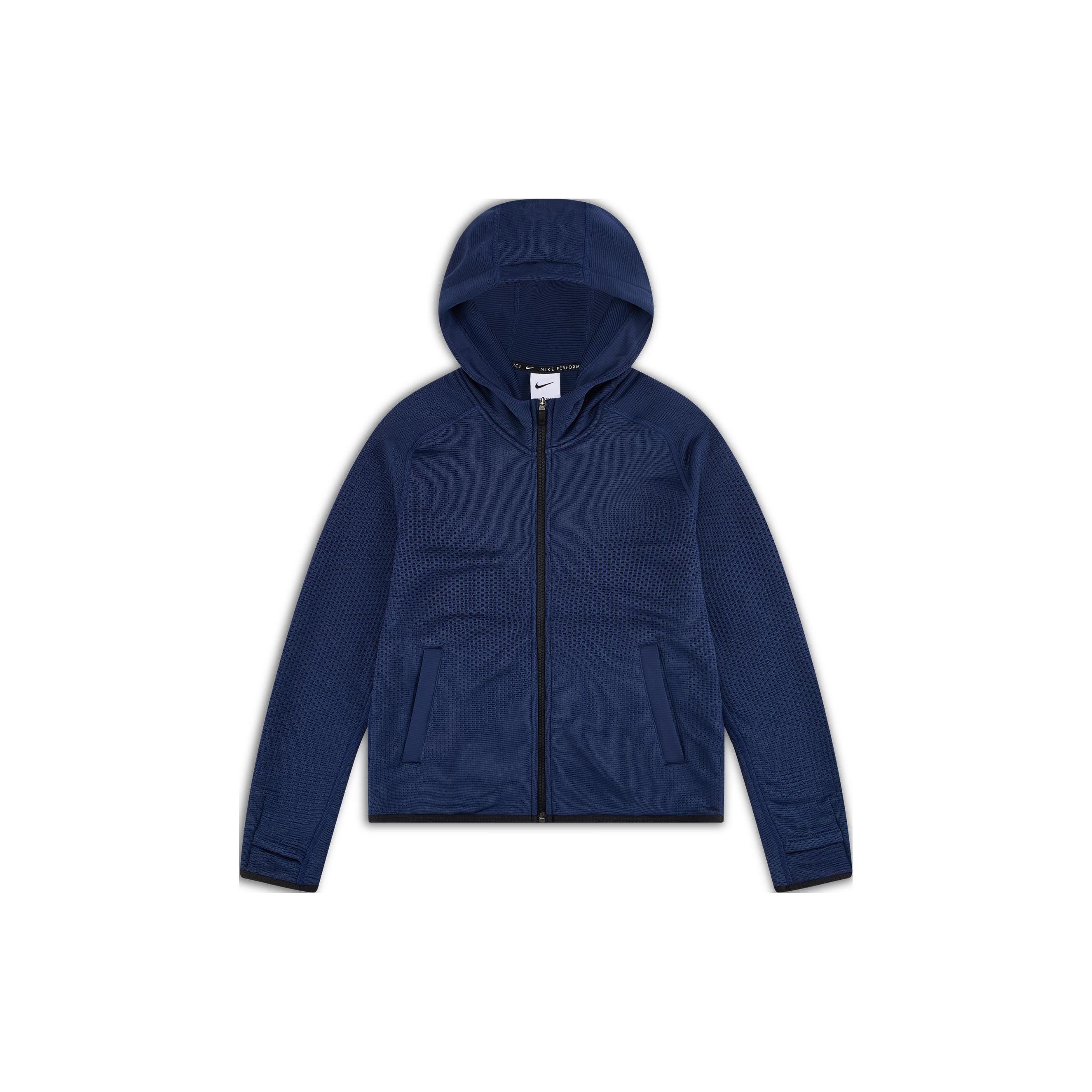 

Nike Tech Однотонные Худи на молнии Повседневные С длинным рукавом Детские Куртки Темно-синий FJ6809-410 M