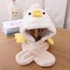 Xmas Antlers/Yellow Duck Baby Hat With Scarf Cartoon Earflap Hood Warm Ear Protect Cap  1-5 Years