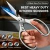 All Aluminum Handle Multi Function Kitchen Scissors Stainless Steel Heavy Duty Poultry Food Cutting Shears