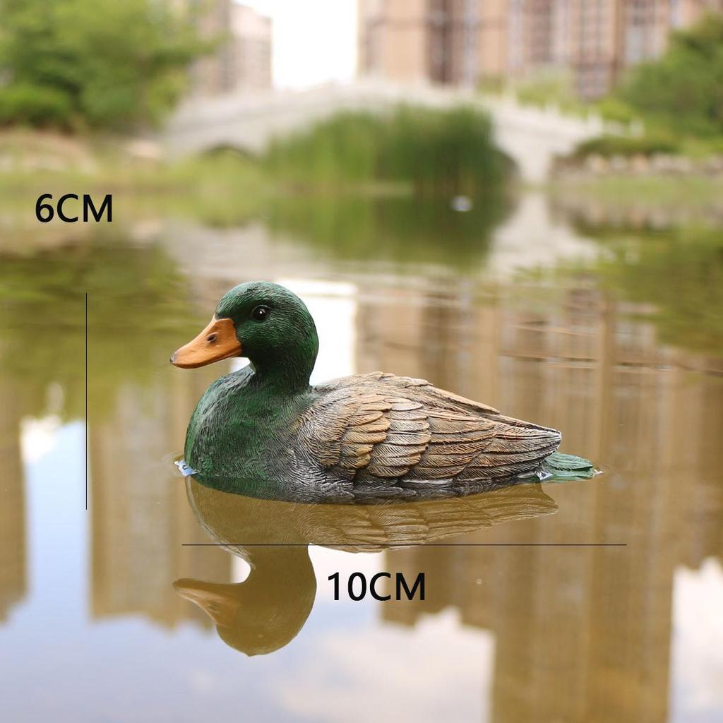 Frog Duck Resin Figurine: Miniature Floating Decoration for Home and Garden