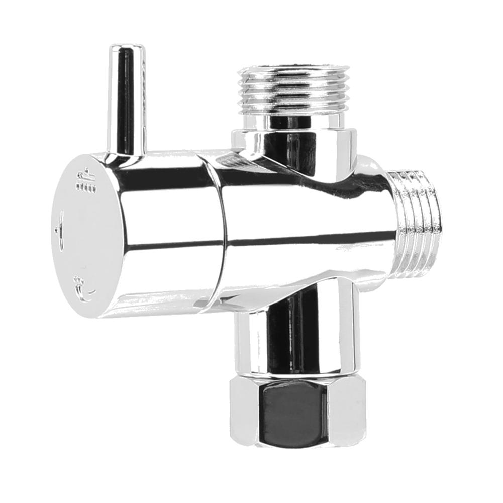 

10-1pc Shower Head Diverter Valve T Adapter Corrosion Resistant Anti-scratch 3-Way Shower Arm Diverter Home Bathroom Accessories