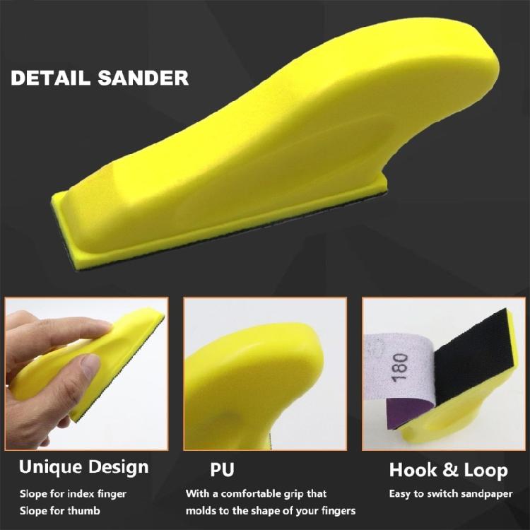 Professional 71Sheet Sanding System Sanding Block for Woodworking Auto Body Repair Oxide Grit Detail Sander Paper