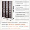 Media Storage Cabinet 9 Layers Adjustable DVD Shelves 756 CDs Espresso