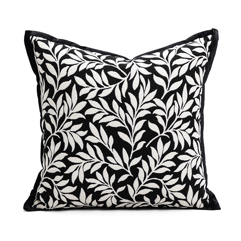 Black and White American Sofa Pillow Cover, Pillowcase, Simple, Sofa Pillowcase Cover, No Filling